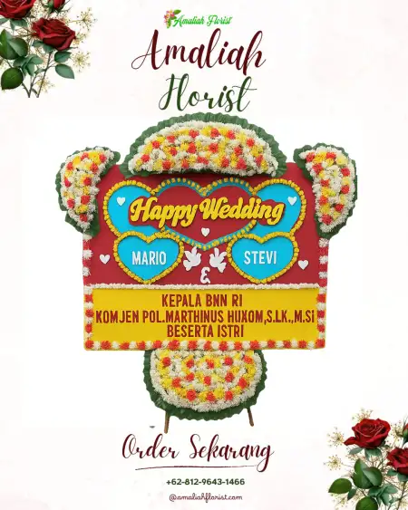 Papan Bunga Pernikahan Huristak